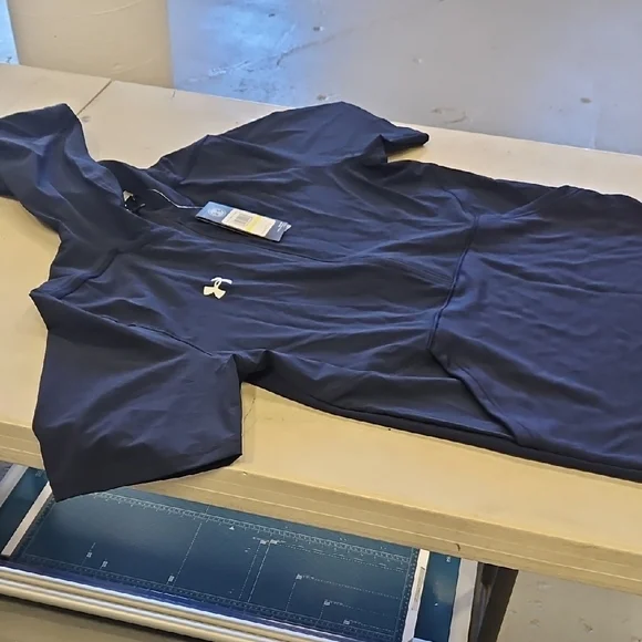 Under Armour Navy Blue Short Sleeve Hoodie - Picture 4 of 4